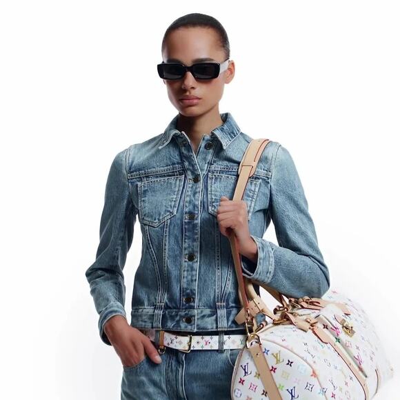 Louis Vuitton x Murakami White Multicolor Logo D-Ring Belt 90 2025 LTD RARE NEW - Picture 5 of 16